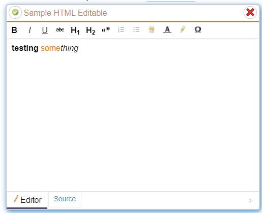 WYSIWYG Editor